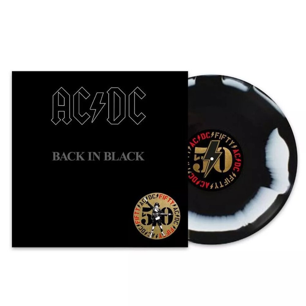 AC/DC Back In Black LP ~ Exclusive Colored Vinyl (Black & White) ~ New/Sealed!